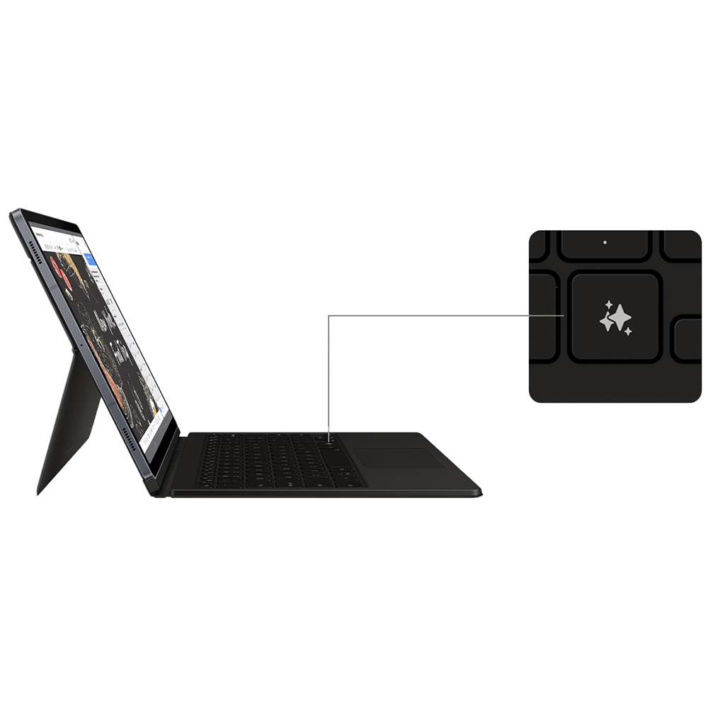 Etui z klawiaturą Samsung Book Cover Keyboard dla Galaxy Tab S10 Ultra / S9 Ultra, czarne.